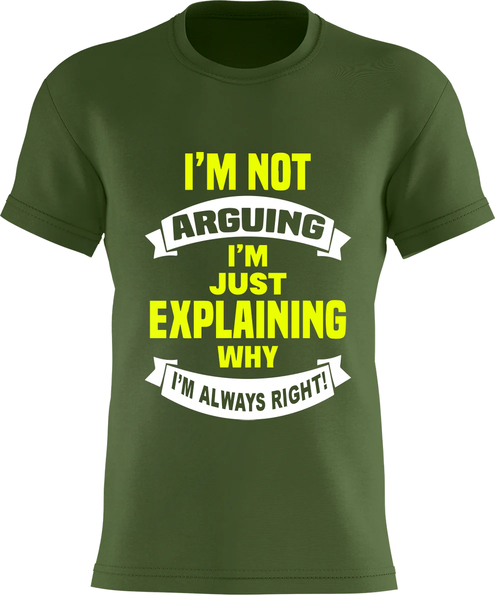 I'm NOT arguing - I'm just explaining WHY I'm ALWAYS Right !